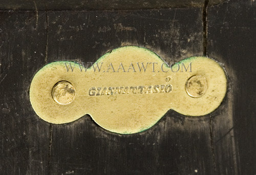 Surgeons Saw, Amputation, Steel and Brass, Ebonized Handle
Possibly Giannattasio
19th Century, mark detail